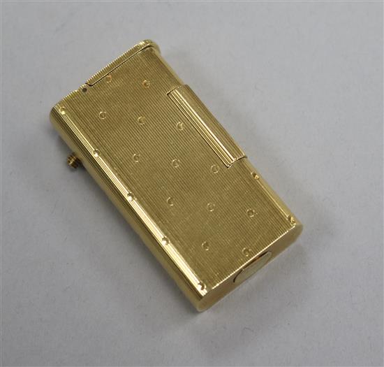 A 1940s/1950s 18ct gold Boucheron lighter, in Boucheron box, 51mm.